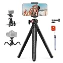 NEEWER Tripod for iPhone with Remote, Mini Flexible Phone Tripod Stand Vlog Selfie Stick with Phone Holder & Action Camera Adapter Compatible