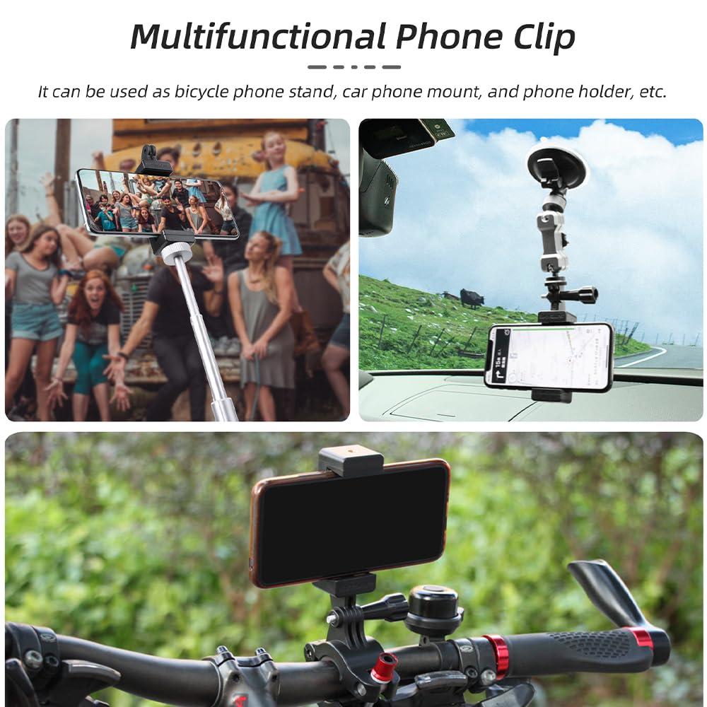 Fergio OSMO Pocket 3 Front Phone Mount Accessories (1/4”Thread Screw), Used with Tripod and Expansion Mount Extension for DJI Osmo Pocket 3