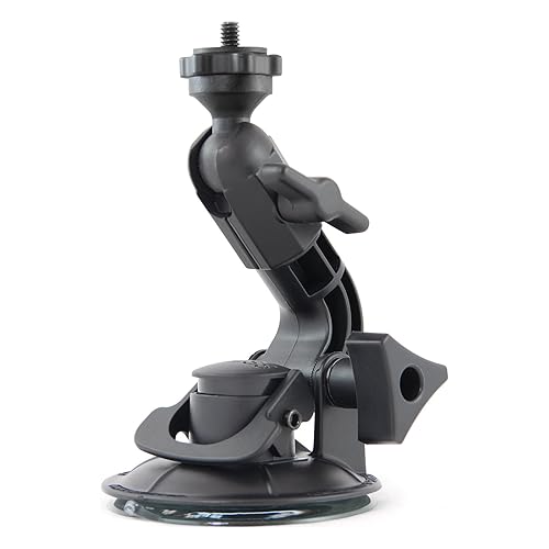 Delkin Devices Fat Gecko Mini Suction Camera Mount - Powerful Suction Cup Camera Mount for Car, Motorcycle, Desk, Window | Secure and Adjustable