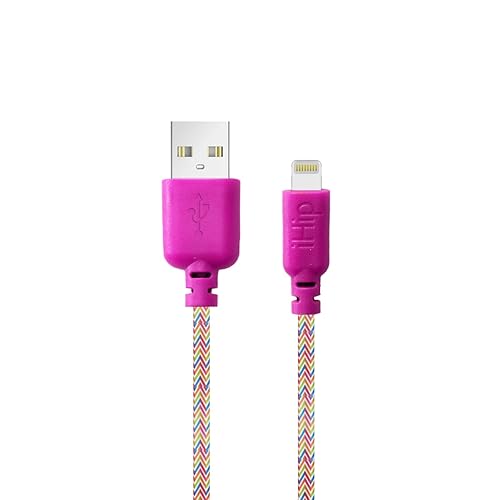 iHip Cute Cords 6ft Rainbow Braided Bend Test Certified MFI Lighting USB Sync Cable for iOS/iPhone Devices