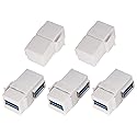 AAOTOKK Right Angle USB 3.0 Keystone Coupler 90 Degree USB 3.0 A Female to Female Keystone Jack Insert Socket Coupler Adapter for Wall Plate Outlet…
