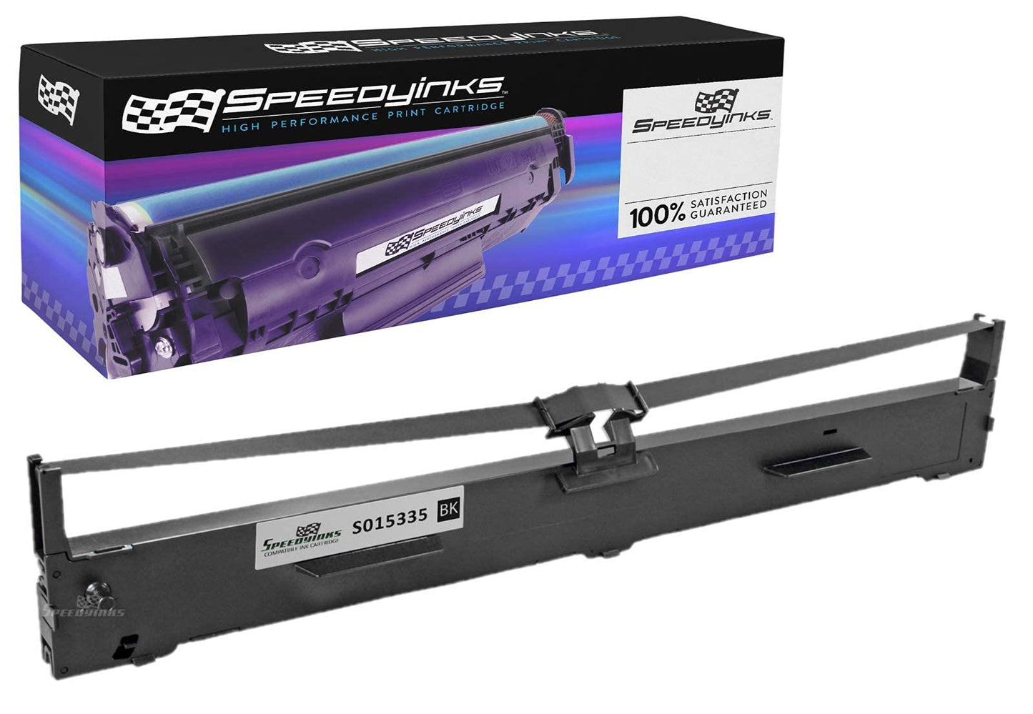 SPEEDYINKS Compatible Printer Ribbon Cartridge Replacement for Epson S015335 (Black) Compatible with Epson FX FX-2190, FX-2175, FX-2190N, FX-2190II