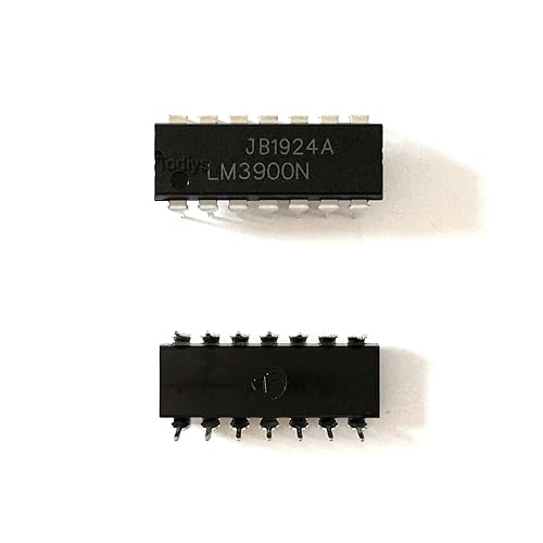 Todiys New 5Pcs for 3900N LM3900 LM3900N NJM3900N JRC3900N DIP-14 Quad Operational Amplifiers IC Chip LM3900NE4
