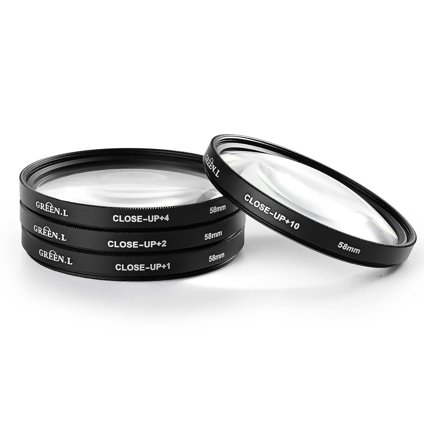 GREEN.L 58mm Close-up Filter Set(+1,+2,+4,+10), Professional Macro Filter for Camera Lens