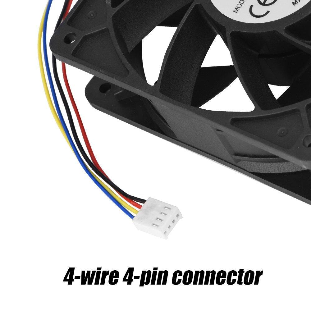 Cooling Fan, DC 12V 5.0A Computer Case 7500RPM Cooling Fan Replacement 4 Pin Connector for Antminer S7 S9.