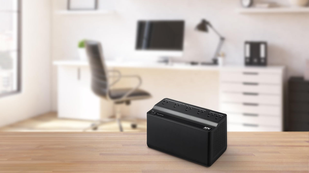 APC BE425M UPS Battery Backup and Surge Protector for Small Electronics