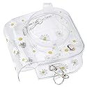 Yitengteng Camera Case for Fujifilm Instax Mini 11/9/8 Camera,adjustable PVC Camera Protective Cover Daisy Transparent Sling Shell Bag with Shoulder