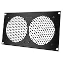 AC Infinity Ventilation Grille, for PC Computer AV Electronic Cabinets, Also mounts Two 120mm Fans
