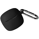 Geiomoo Silicone Case for JBL Tune Flex 2, Soft Flexible Scratch Resistant Protective Cover with Carabiner (Black)