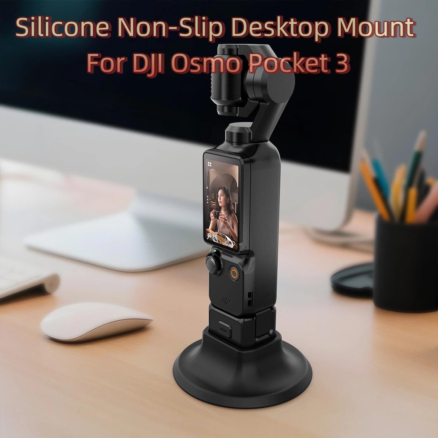 Chapter Seven Camera Mount Stand Base for DJI OSMO Pocket 3, Silicone Anti-Slip Support Base, Desktop Storage Bracket for DJI OSMO Pocket 3 Mount