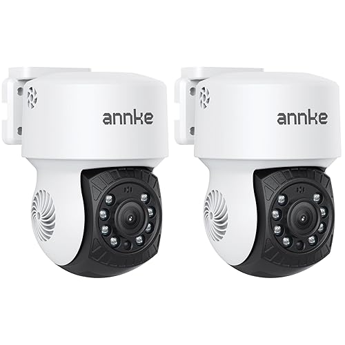 ANNKE 2Pack 1080P 2MP AHD CCTV Home Surveillance Dome Wired PT Camera with 350° pan and 90° tilt, 100ft IR Night Vision, IP65 Weatherproof Security