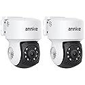 ANNKE 2Pack 1080P 2MP AHD CCTV Home Surveillance Dome Wired PT Camera with 350° pan and 90° tilt, 100ft IR Night Vision, IP65 Weatherproof Security
