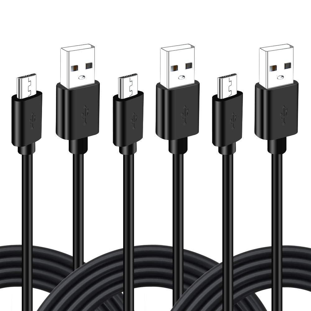 SIOCEN 3Pack 10FT PS4 Charger Cord for Xbox One Controller,PS4 Charging Cable,Micro USB Cable for Xbox One S/X Slim Elite Controller,PlayStation 4