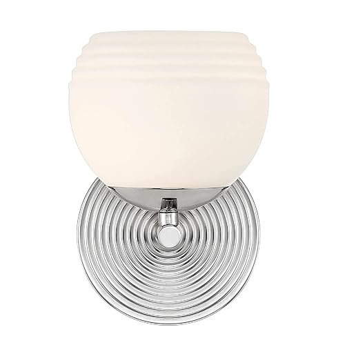 DESIGNERS FOUNTAIN Moon Breeze 1 Light Wall Sconce, Polished Nickel, D251H-WS-PN