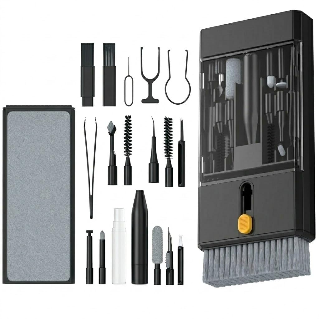 Lanrxs 22 in 1 Precision Cleaning Kit - Professional Electronic Device Cleaning Tools for Phone, airPods Headset, Keyboards, Cameras, Laptop & More