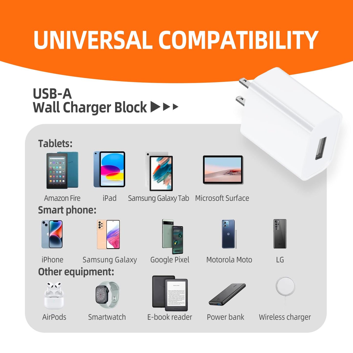 3 Pack USB Wall Charger Block 5V 2A AC Power Adapter Plug 10W for iPhone 13 12 11 Pro Max 8 7 6 6S Plus SE XS XR X,iPad,Kindle