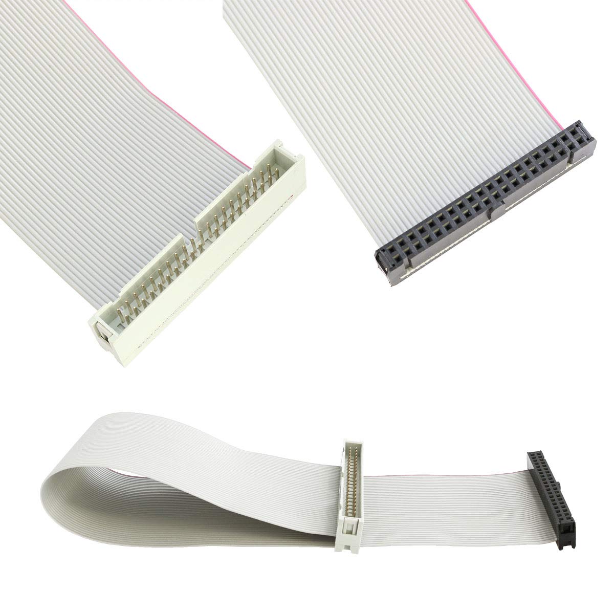 ZRM&E 30cm IDE Female to Male HD Cable - 40 Pins Extension for 3.5 & 5.25 Inch IDE Drives
