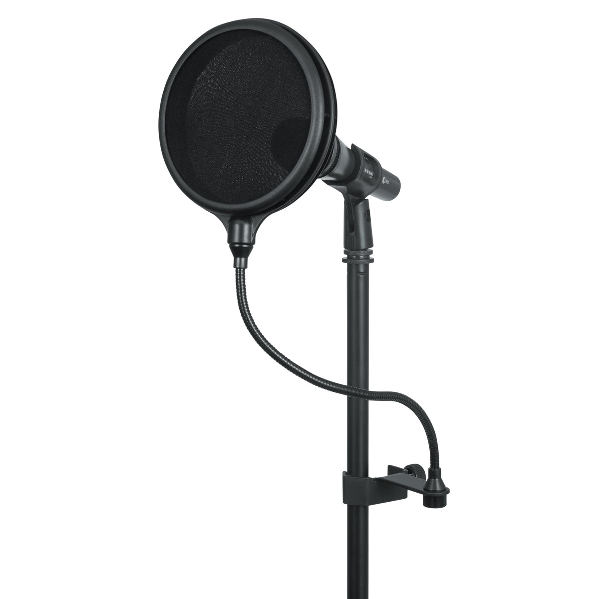 Gator Frameworks Split Level Double Layered Pop Filter with Attachment Clamp; Fits Most Standard Microphone Stands (GM-POP FILTER)