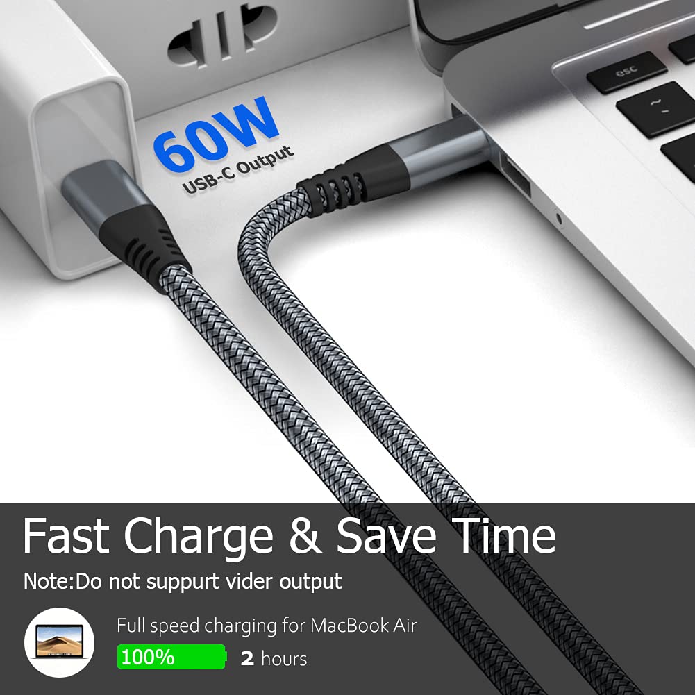 Puxnoin USB C to USB C Cable 6ft 60w, 3Pack USB C Cable, PD Type C Charging Cable Fast Charging Compatible with iPhone 15, MacBook Pro, iPad Pro