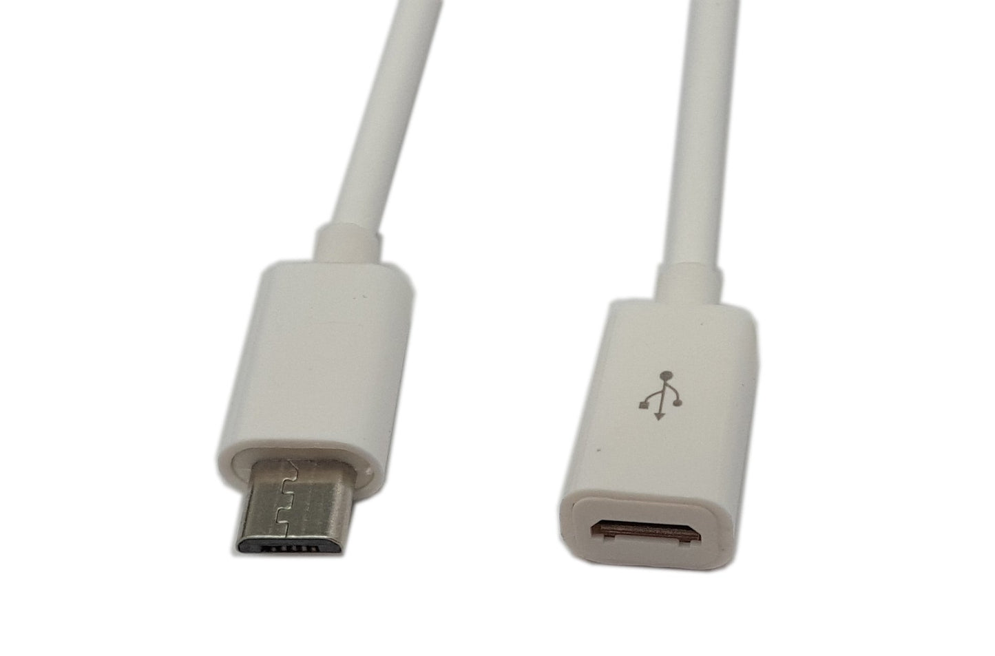 zdyCGTime 4.5Inch Cellphone/Tablet USB Micro Male to Female Sync & Charging Extension Cable(2 Pack White
