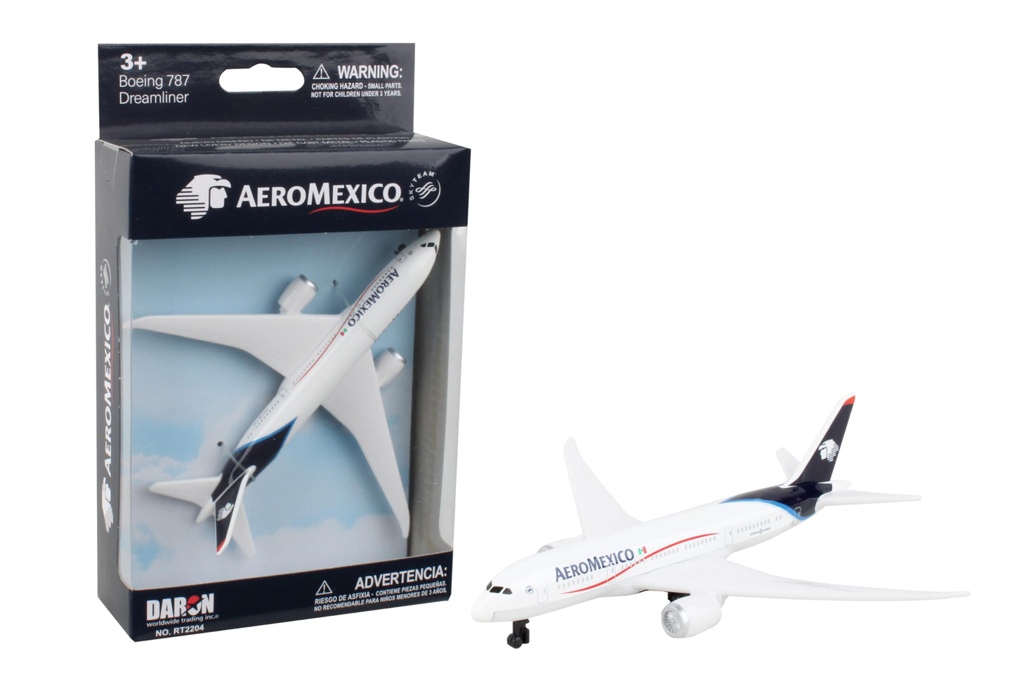 Daron Aeromexico Single Plane, White and Block