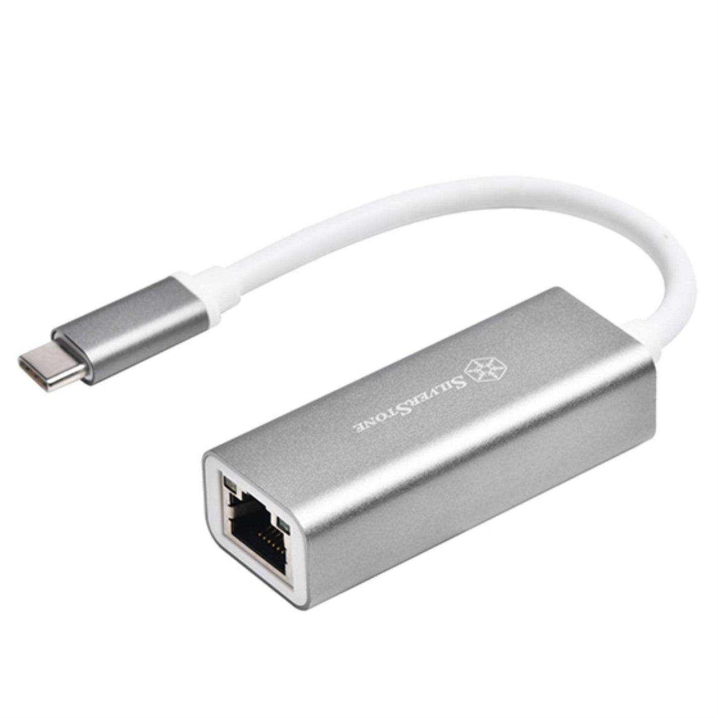 SilverStone USB 3.1 Type-C Gen1 to RJ45 Gigabit Ethernet Network Adapter, Charcoal