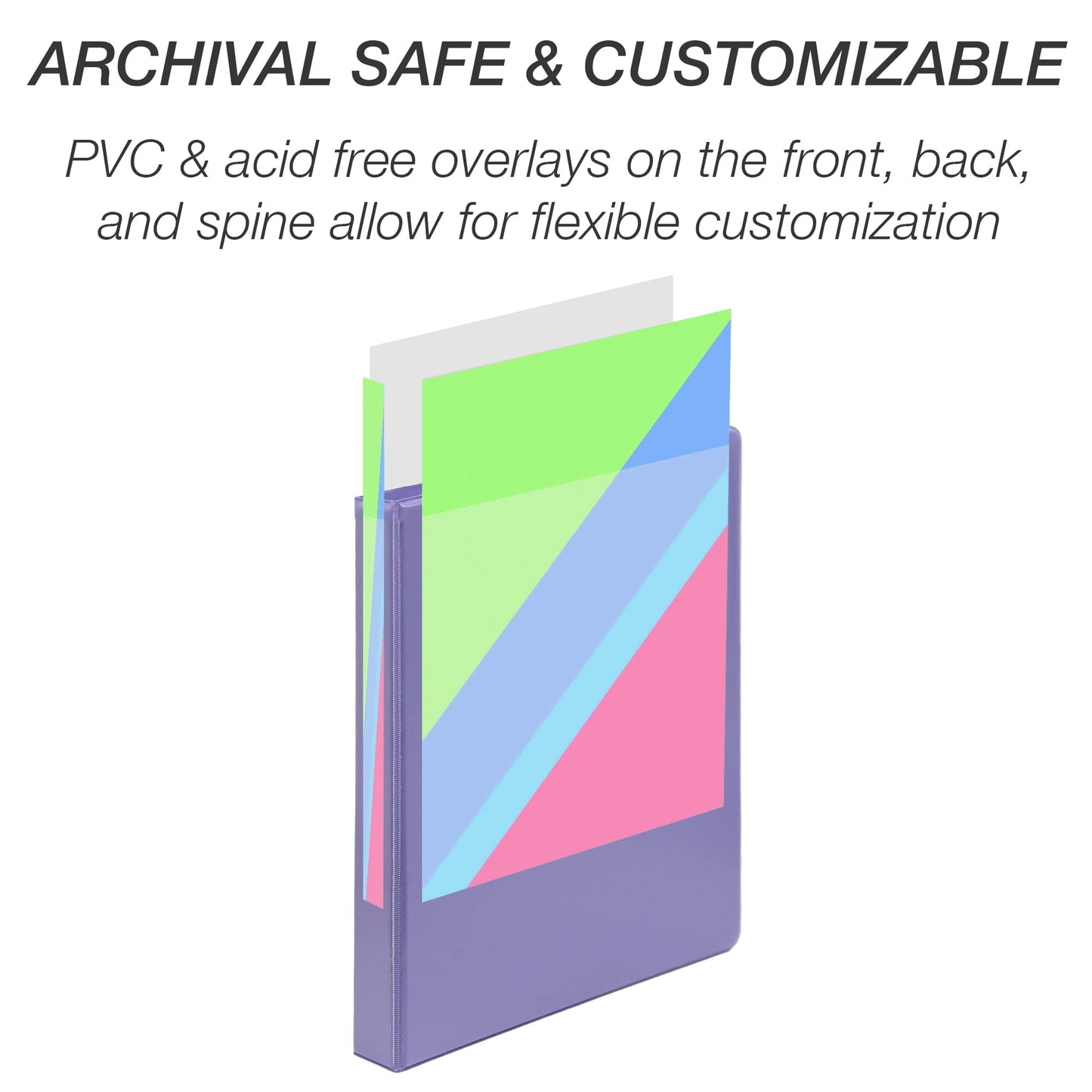 Samsill Durable 1 inch 3 Ring Binder, 100% Recycled Chipboard, Lilac