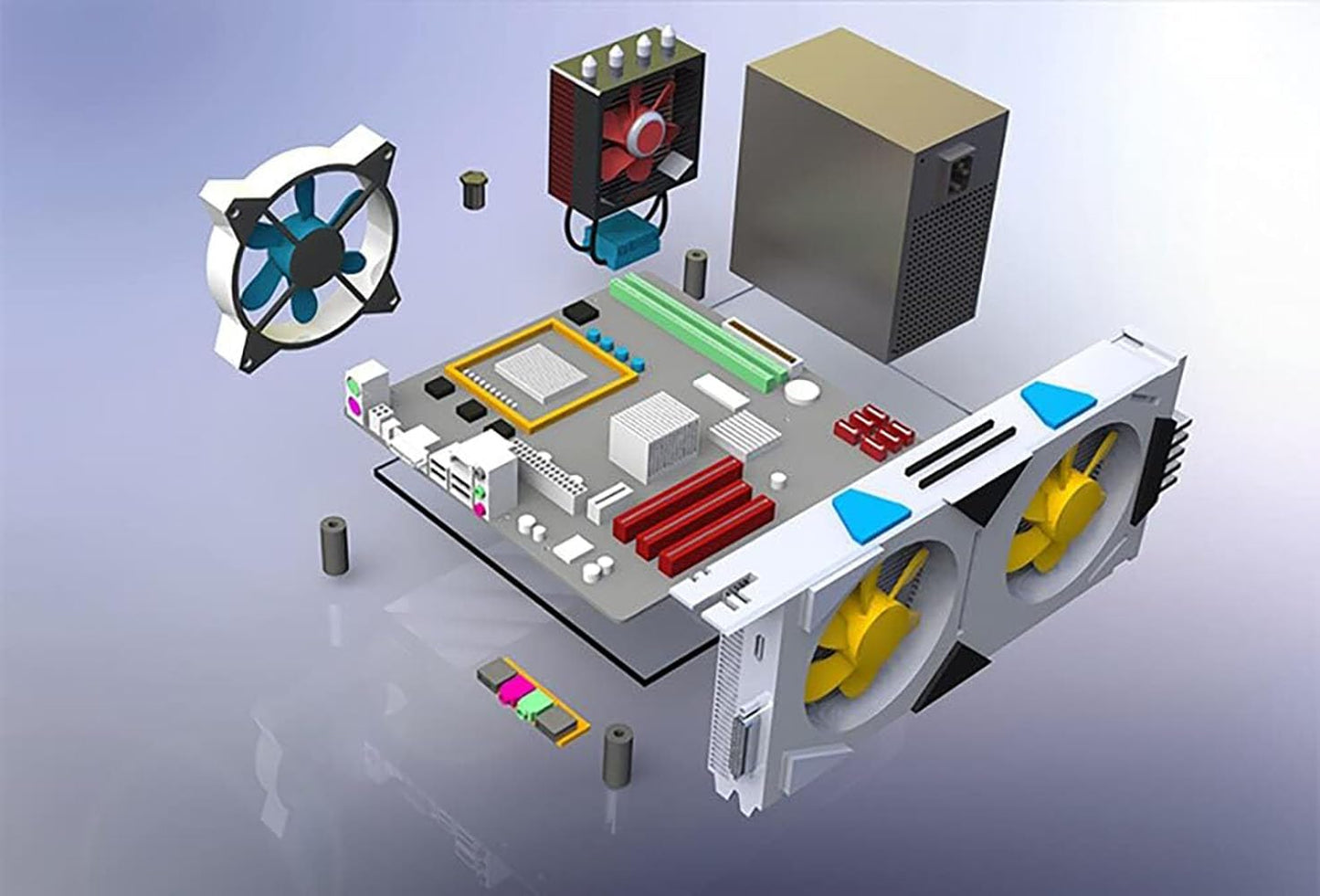 PC Open Chassis Computer Heat Dissipation Case Acrylic ITX Motherboard Test Bench Platform DIY Computer Case with Metal Switch