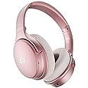INFURTURE Pink Headphones Over Ear Headphones Active Noise Cancelling Bluetooth Headphones, Deep Bass Headset, Low Latency, 90H Playtime, Foldable…