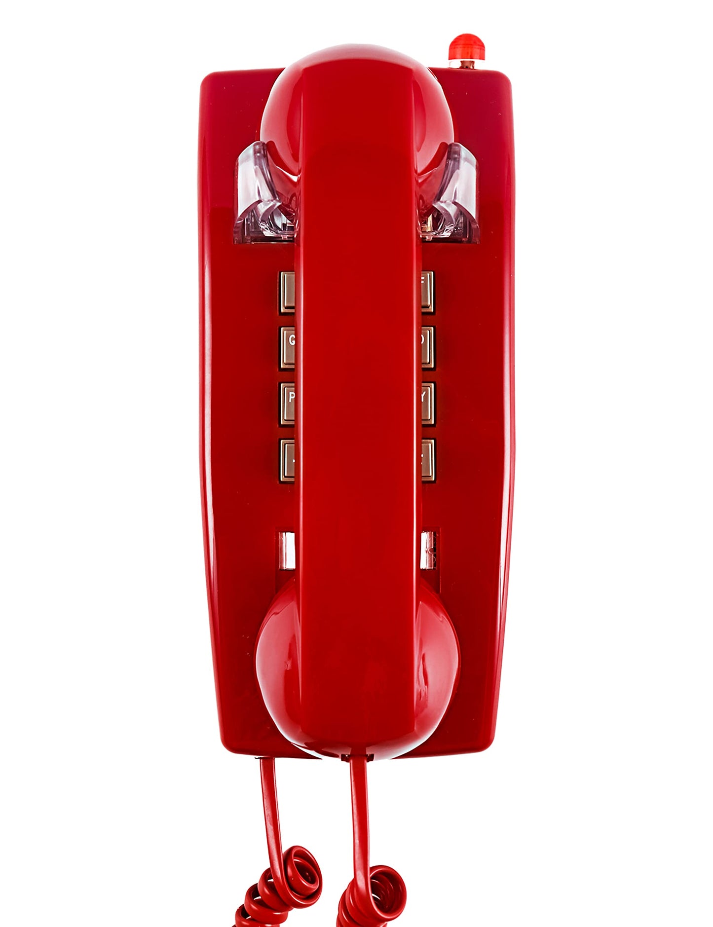 HTMengt Traditional Red Wall Phones for Landline Mechanical Ringing, Classic 2554 Wall Telephone Ringing Indicator, Retro Wall Phone Hearing Aid, Old