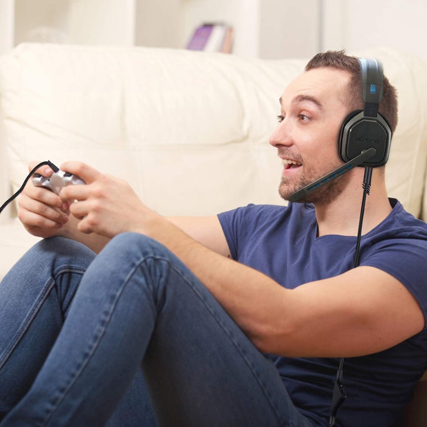 Knomix 2M 6.5 Feet Replacement Headset Cable Line with Volume Control for Astro A10/ A30/ A40/A50, Headset Cord Lead for PS5/ PS4/ Xbox Series…