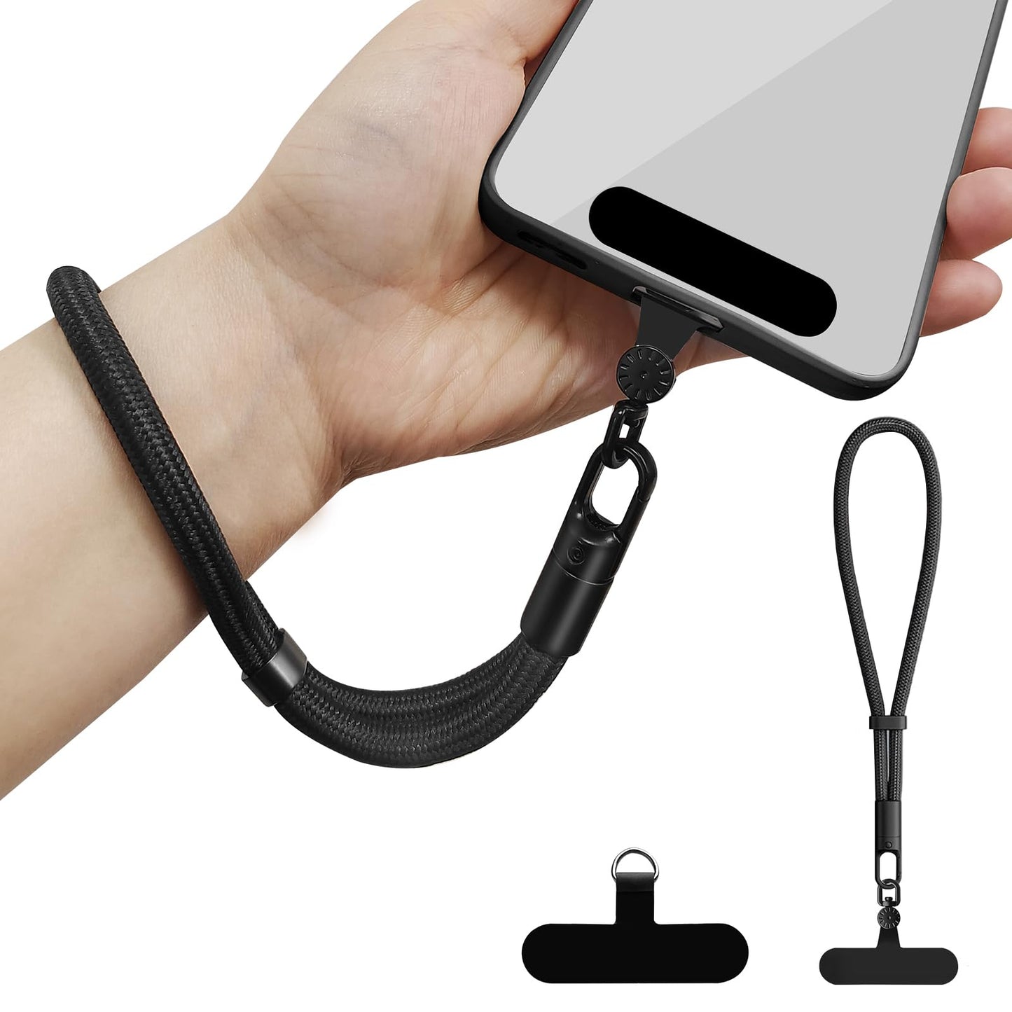 PHULWEL Hand Wrist Strap Lanyard, Universal Cell Phone Lanyard Patch Rotatable 360° Compatible with iPhone & Other Smartphones, Phone Strap for Women