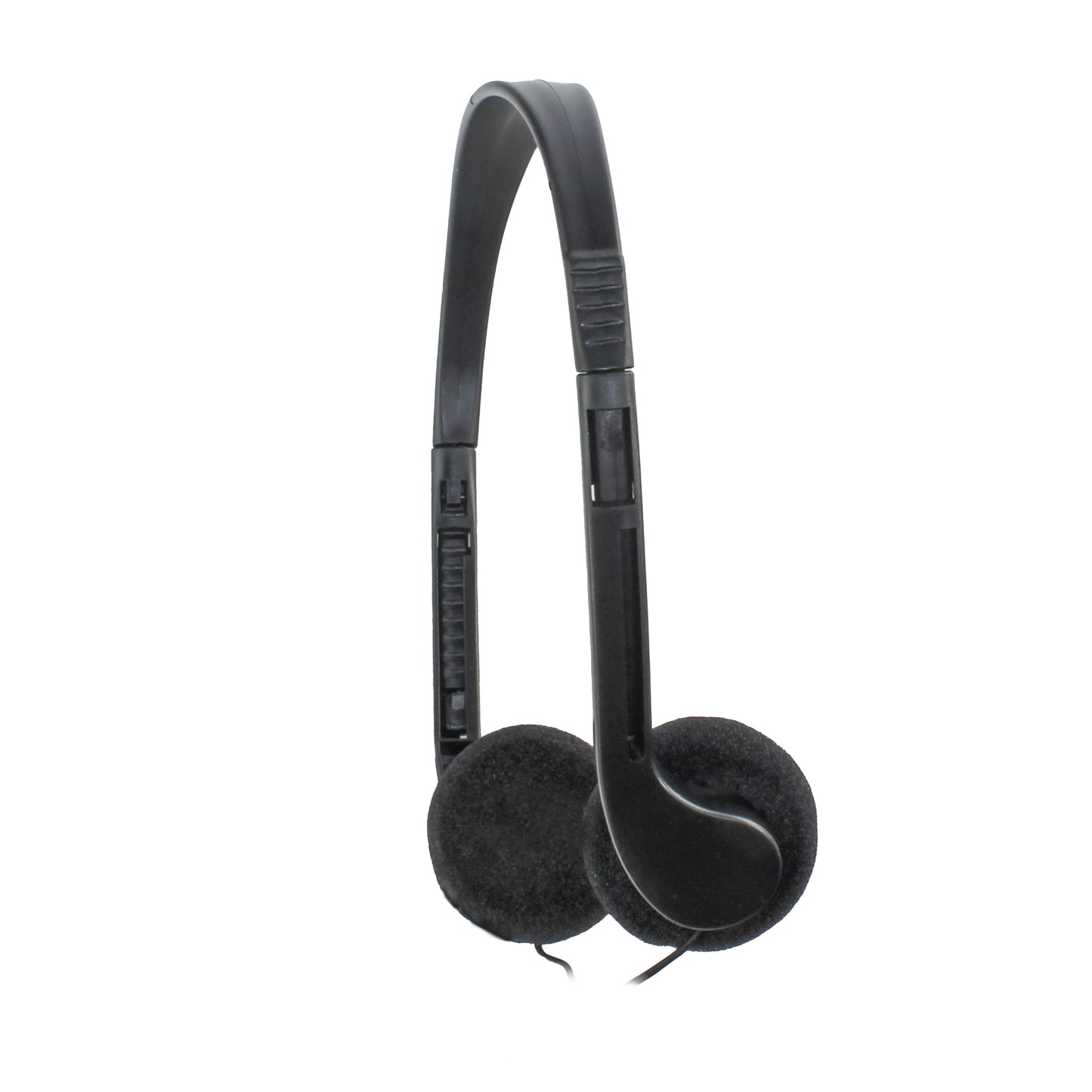 Soundnetic SN09 Bulk Headphones 50 Pack - Disposable Stereo Classroom Headphones, Black - Affordable for Schools, Testing, Libraries