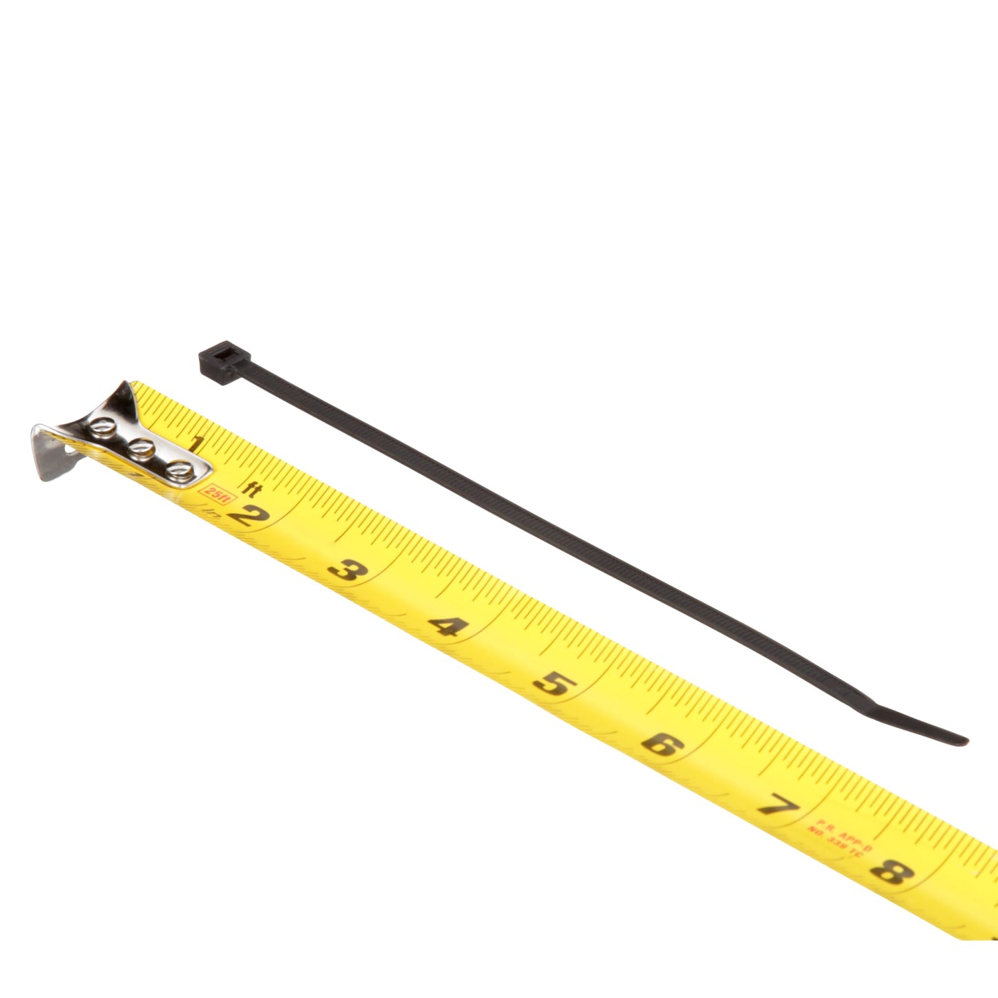 3M Cable Tie, Black, 50 lb Tensile Strength, 8", Black, Bag of 100 Pieces of Standard Nylon Cable Ties