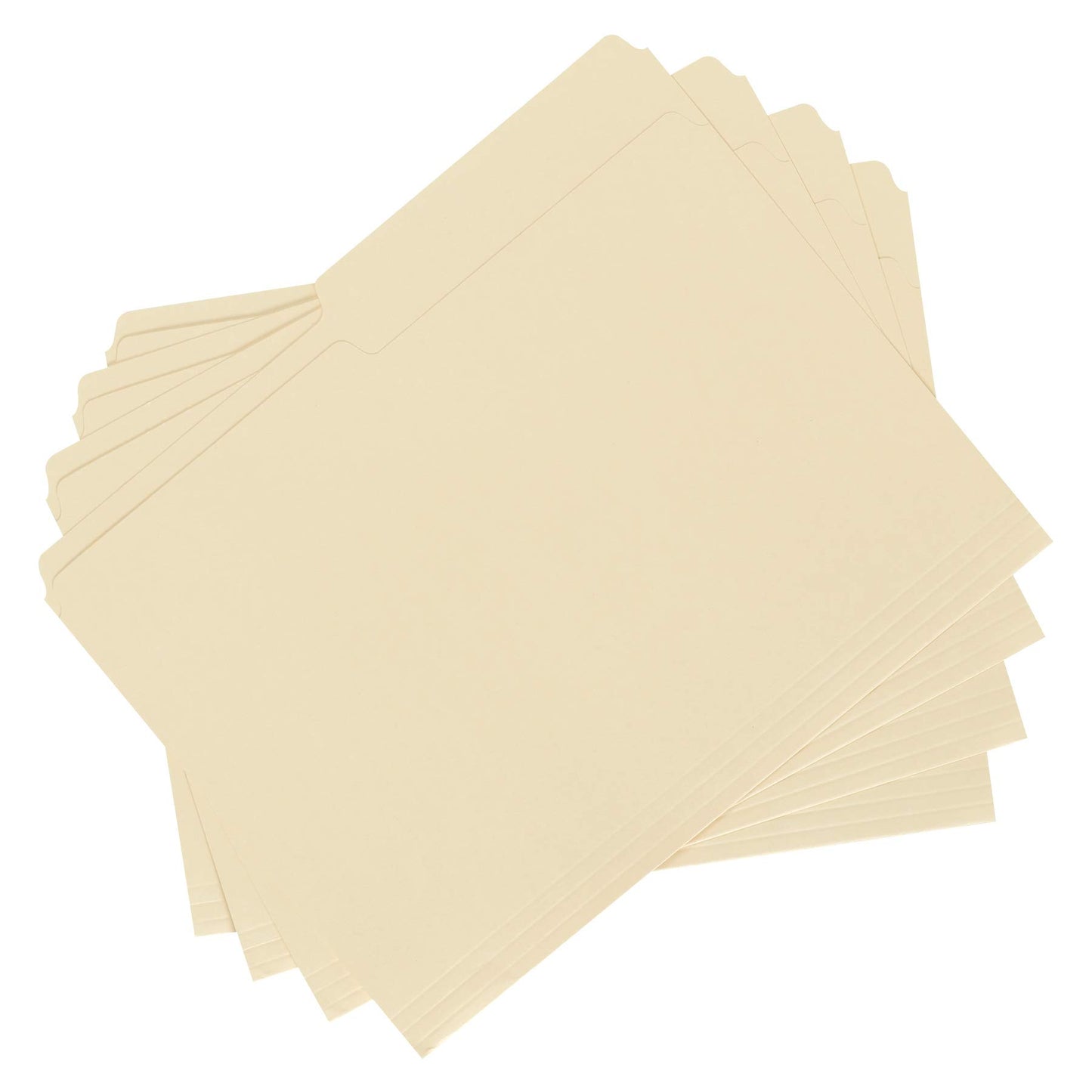 Amazon Basics Manila File Folders, Letter Size, 1/2 Tab in Left and Right Positions, 8.5" x 11", 36-Pack