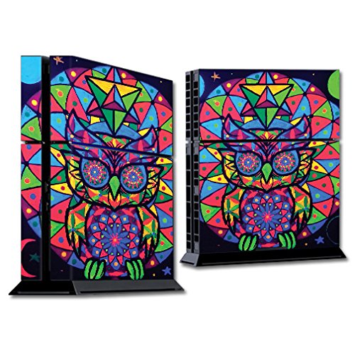 MightySkins Skin Compatible with Sony PS4 Console - Goodnight Owl | Protective, Durable, and Unique Vinyl Decal wrap Cover | Easy to Apply, Remove