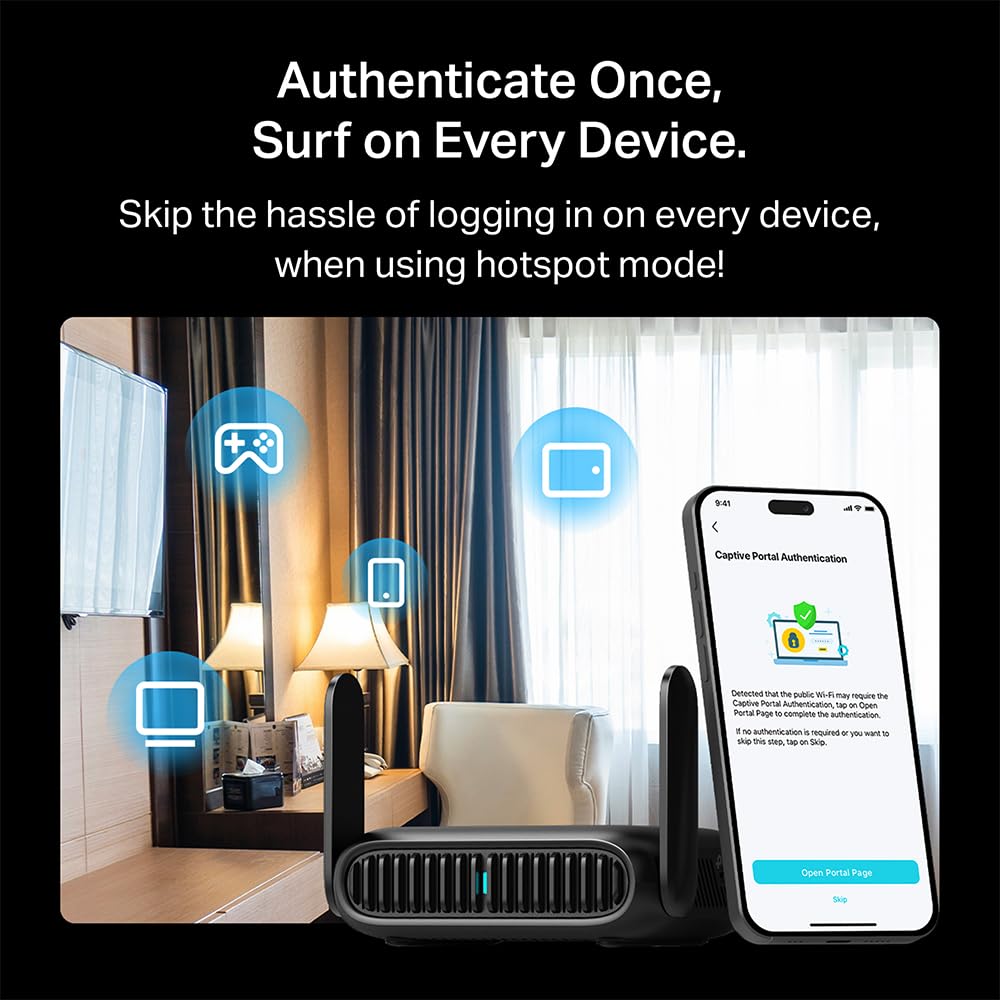 TP-Link Roam 7 BE3600 Wi-Fi 7 Portable Travel Router | Dual-Band, 2.5G Port, USB 3.0 | Multi-Modes in One | OpenVPN, WireGuard® | Public WiFi Sharing