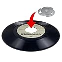 sdroceRyaM 45 RPM Adapter Solid Aluminum Dome 45 Adapter for 7 Inch Vinyl Record (Silver)