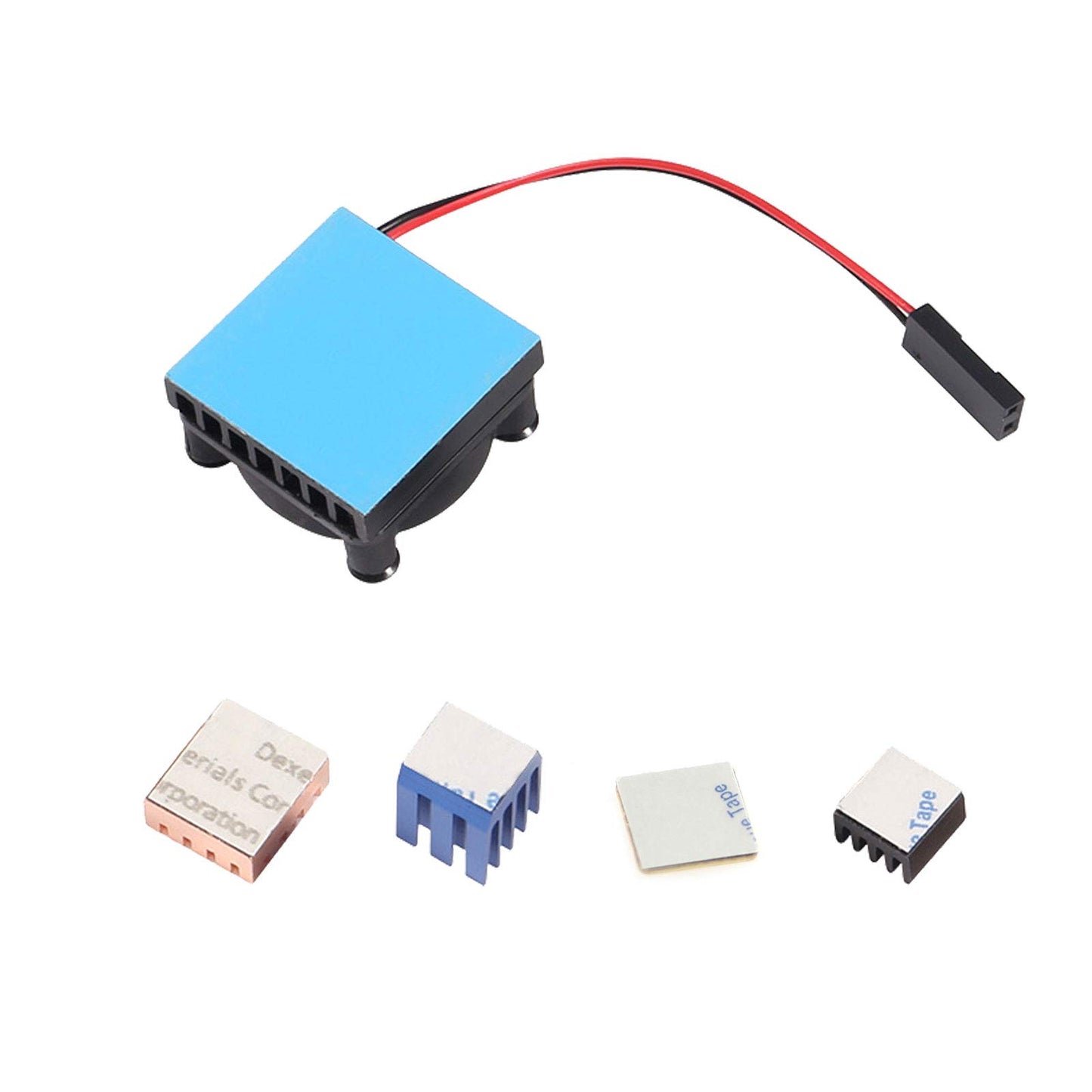 ALAMSCN Aluminum Heat Sink Single Cooling Fan for Raspberry Pi 4/3B+/3B/2B