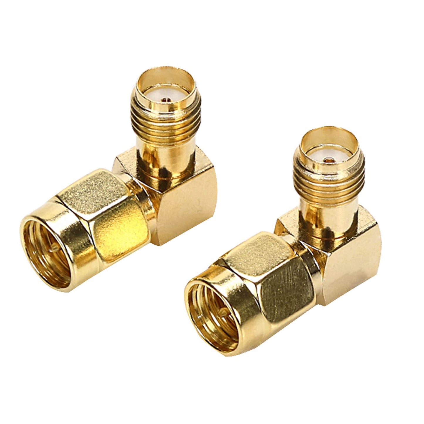 TLS.eagle SMA Male to Female Gold-Plated Coax Connector Right Angle RF Adapter 90 Degree Elbow Connector for FPV Antenna Radio Transceiver LTE Antenna