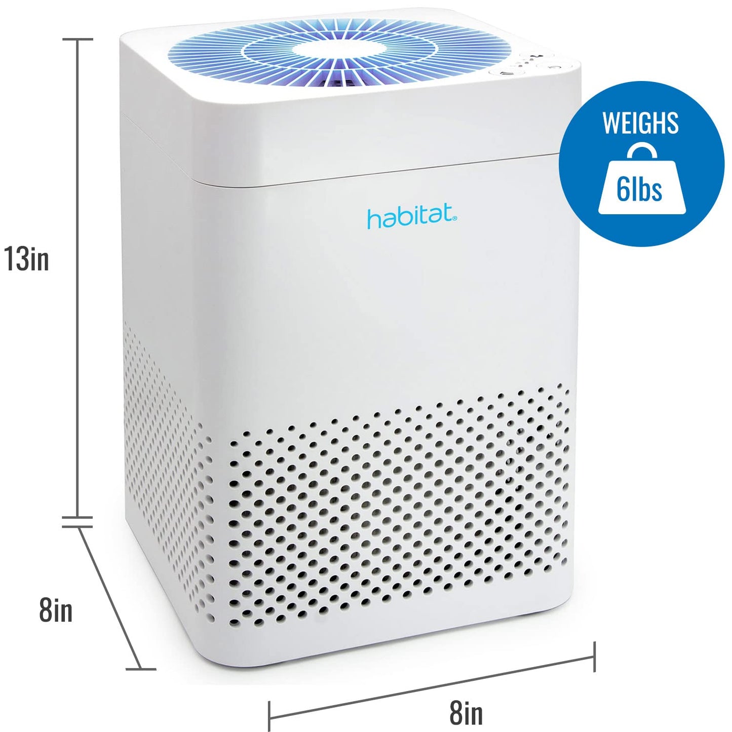 Habitat 150A(e) True HEPA Filtration System, Realtime Air Quality Sensor, Covers Up to 900ft², Removes 99.97% of Airborne Particles and Viruses