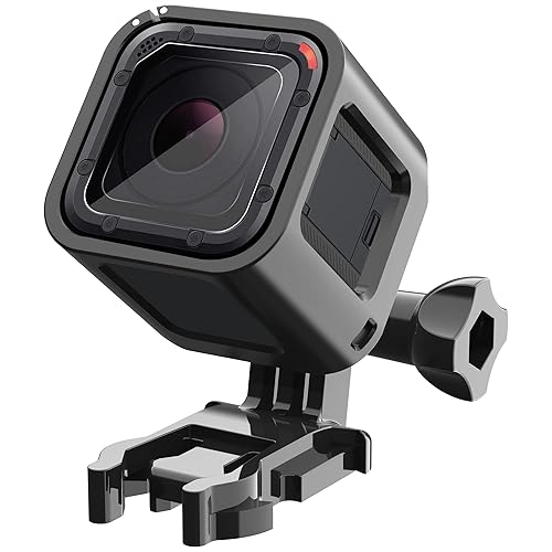 Frame Mount Housing Case for GoPro Hero 5 Session, Hero 4 Session, Upgrade Protective Housing Frame Shell Mount Holder with Buckle & Thumb Screw