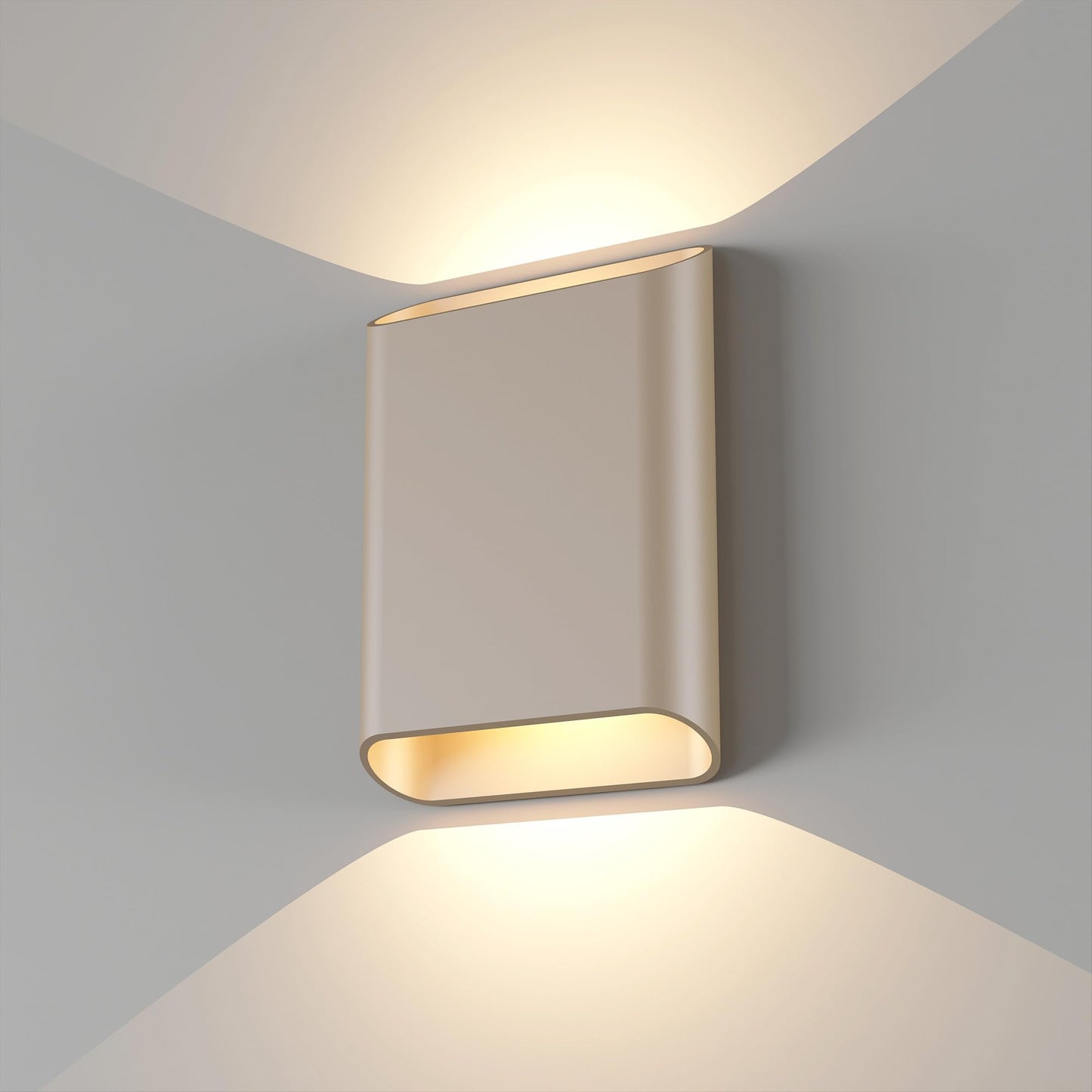 ilucezzo Aluminum Wall Sconces 15.5W LED Waterproof Wall Lights, IP65 Outdoor Porch Lamp Up and Down Dimmable Modern Wall Lamps for Bedroom Living