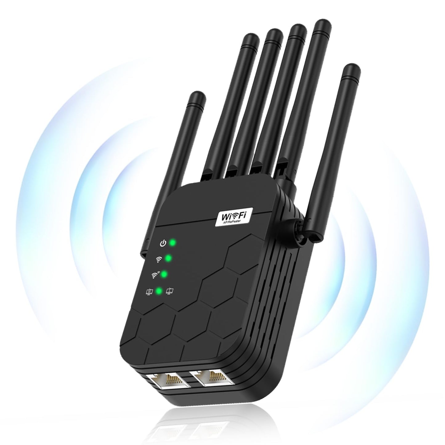 2026 WiFi Extender Signal Booster, Dual Band 5.8GHz&2.4GHz, 6X Faster, WiFi Booster Covers Up to 13880 Sq.ft, 1200M WiFi Repeater with Ethernet Port