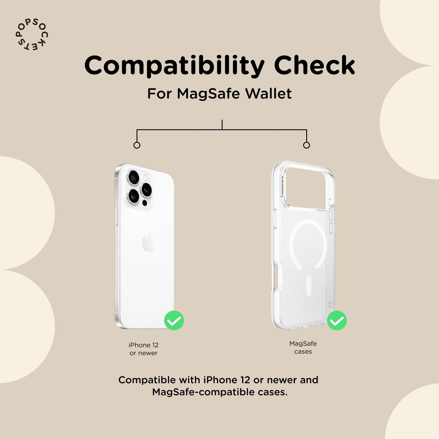 PopSockets Phone Wallet for MagSafe, Phone Card Holder with Grip, Pink - Magenta
