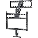 Pull Down TV Mount for Fireplace, Height Adjustable for Most 43-80 Inch TVs, Max VESA 600x400mm up to 80lbs, Full Motion Articulating Above Mantle