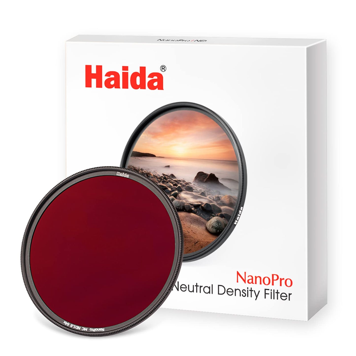 Haida ND1.8 64x Nanopro Filter 6-Stop Multi-Coating Nano Coating Optical Glass Camera SLR Photographic Lens Neutral Density Filter (67mm)