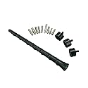 Scosche RMWWS-WP1 8" Universal Car Radio Spiral Antenna Mast - Top Mount Replacement Mast with Threaded Adapters and Spacers - Domestic and Import