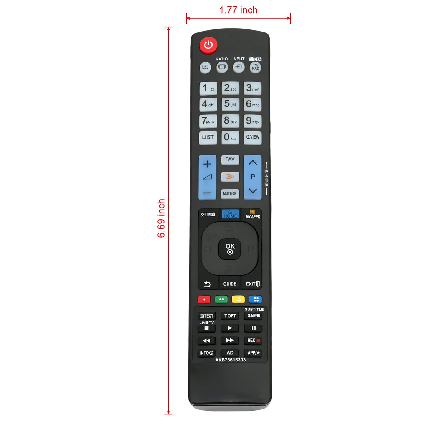 AKB73615303 Replaced Remote fit for LG LCD LED HDTV 3D Smart TV AKB73615302 AKB73615361 AN-MR400 39LN5400 42LN5400 42PN450B 47LN5400 50LN5400 50PN450B