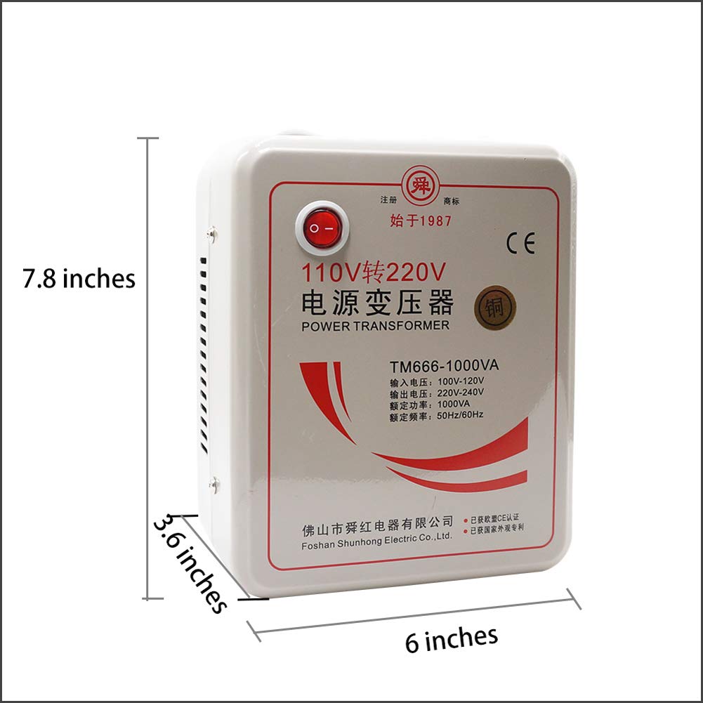 Beduan 110V to 220V Step Up Converter Voltage Power Transformer for 220V Chinese Electronics
